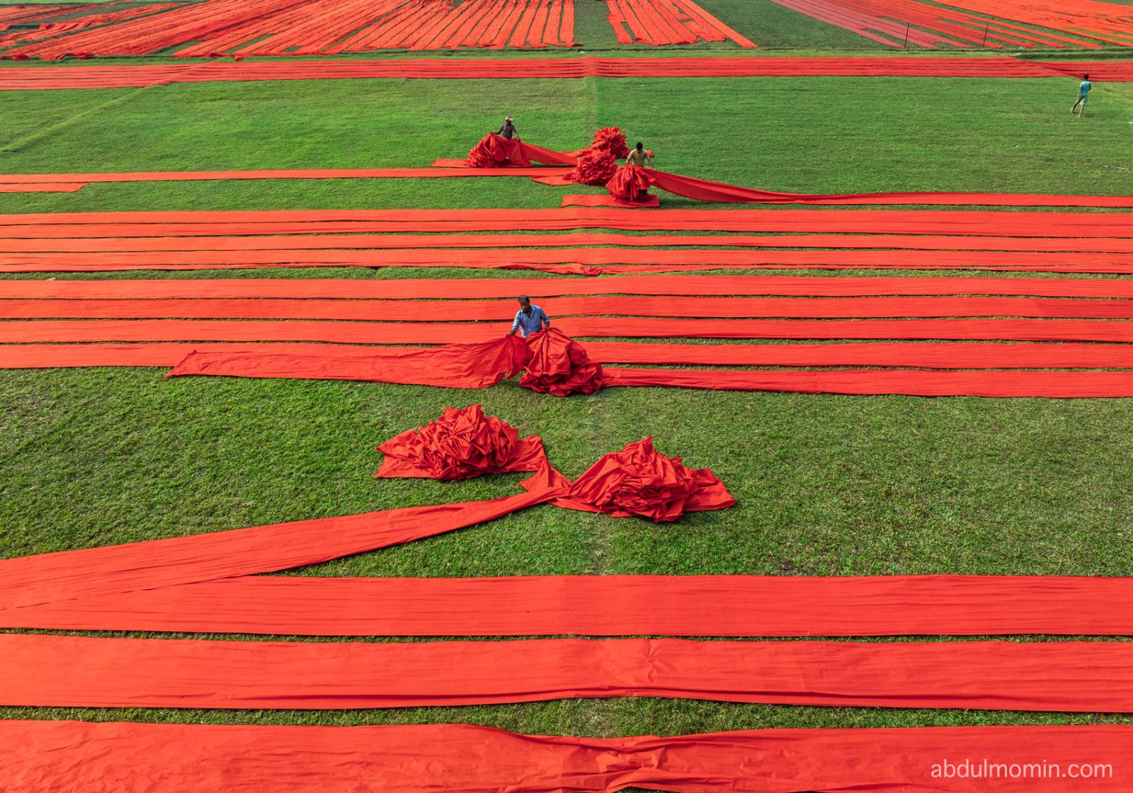 Batik, Lal Salu Fabrics, and Yarns Drying Photography