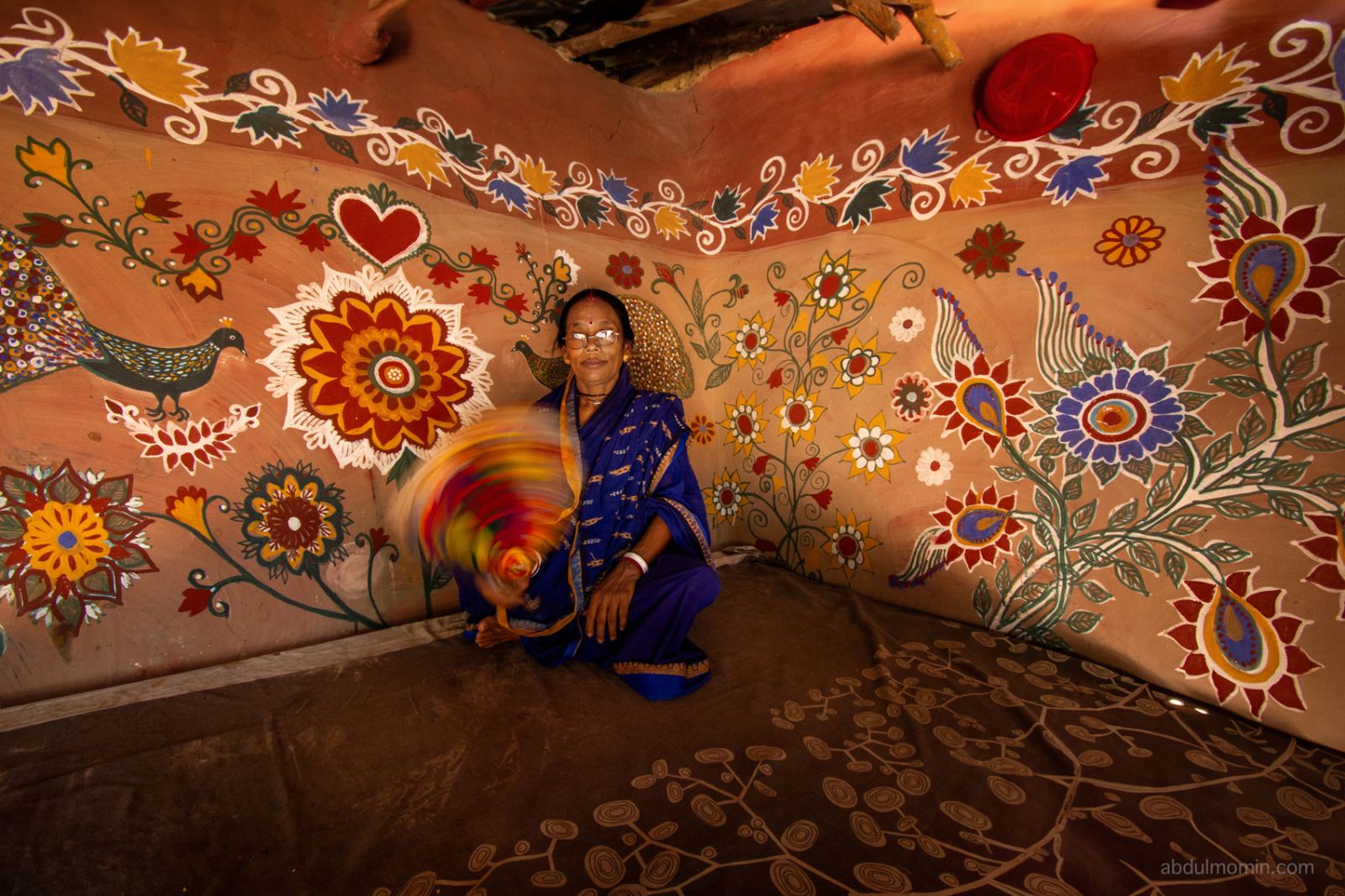 Colorful Hand-Painted Mud Houses in Tikoil