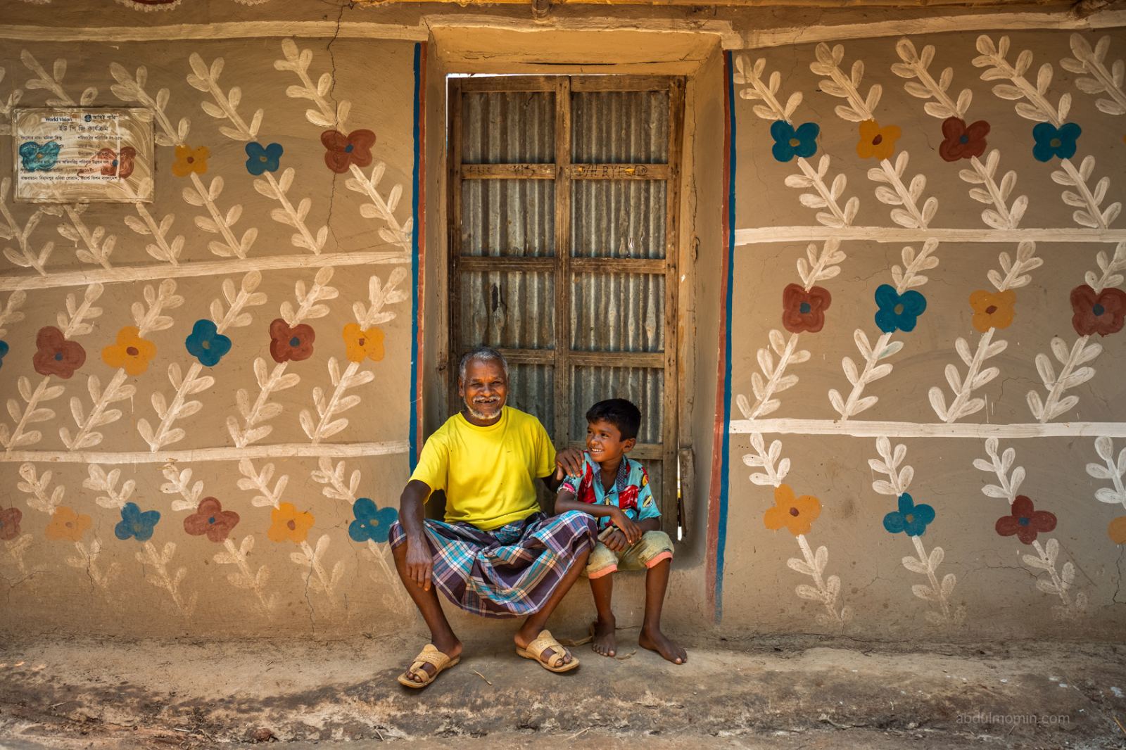 Colorful Hand-Painted Mud Houses in Tikoil