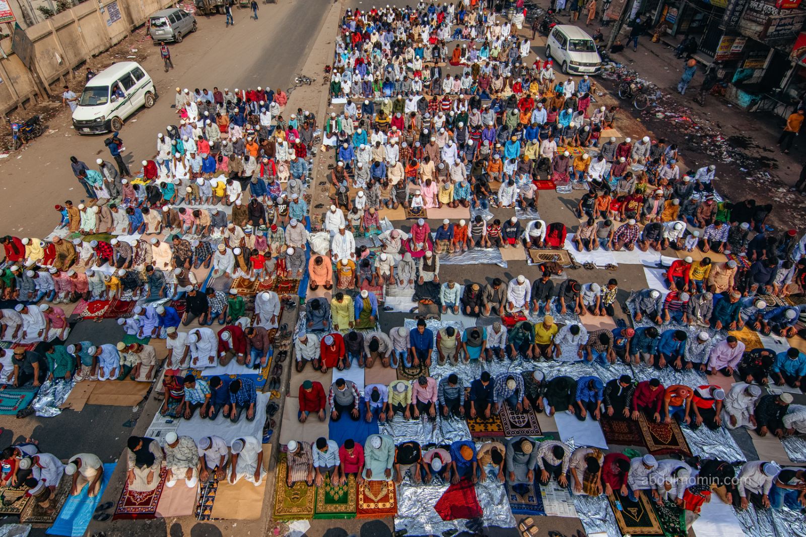 Dhaka Muslim Congregation on Street