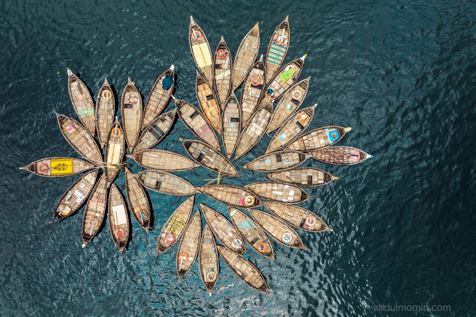 Dhaka Street Photography, Coal Port, Shipyards, & Petal-Shaped Boat Arrangements